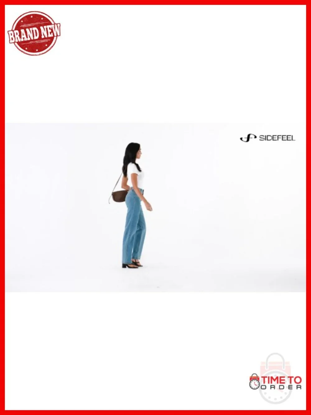 High Waisted Straight Leg Stretchy Jeans Trendy Wide Leg Denim Pants